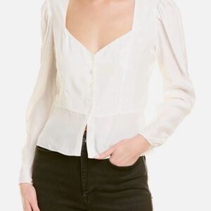 Frame - silk peplum blouse size small NWT